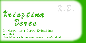 krisztina deres business card